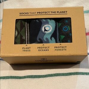 Conscious step  Eco Socks - Green & Blue Pack
